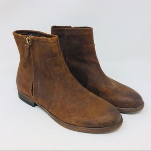 Franco Sarto Brown Boots Distressed